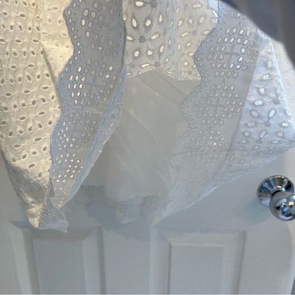 Romwe Cotton Eyelet Sleeveless Feminine White Mini Dress Size Large - Picture 6 of 6